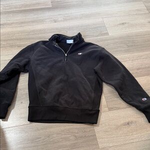 Champion Men’s Black Half-Zip Pullover Sweatshirt